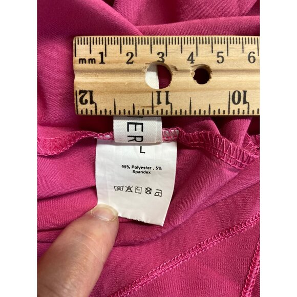 Lyaner Smocked Tank Halter Top Pink Adjustable Tie Straps Boho Y2K - Picture 4 of 7